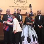 Tatanka Means Instagram - Walking with relatives. It was a night unlike any other. Thankful for the blessings. #KillersoftheFlowerMoon world premiere at #cannesfilmfestival #Cannes2023 ✨ Cannes Film Festival