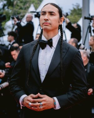 Tatanka Means Instagram - Grateful beyond words. Thank you all for your love and kind words. Happy to be a part of this amazing team. Sharing a few images from the red carpet. #KillersoftheFlowerMoon world premiere at #cannesfilmfestival #Cannes2023 ✨ 

Big Thanks to 🙏 

Styling💫 @mrfabioimmediato 

Tuxedo💫 @brunellocucinelli_brand 

Shoes💫 @santoniofficial 

Grooming💫 @emmasleon 

@festivaldecannes @appletv
