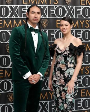 Tatanka Means Instagram - Incredible night. I was blessed to accompany my amazing sis-star @ambermidthunder to the EMMYs! Her film #Prey was nominated for best director Dan Trachtenberg ✨

Styled by @leonamizrahi 
Suit by @jackvictorofficial 
Earrings & broach @gismondi1754 
Shoes @brunomagliofficial 

Thank you @appletv @applefilms representing #killersoftheflowermoon 

#EMMYs