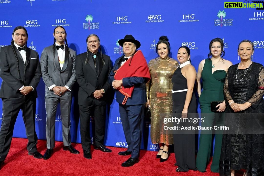 Tatanka Means Instagram - KOTFM cast 📸 Palm Springs International Film Festival 2024 Killers of the Flower Moon Vanguard Award