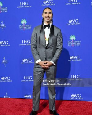 Tatanka Means Instagram - Palm Springs International Film Festival 2024 🌴 
“Killers of the Flower Moon” Vanguard Award

Tuxedo @brunellocucinelli_brand 
#brunellocucinelli