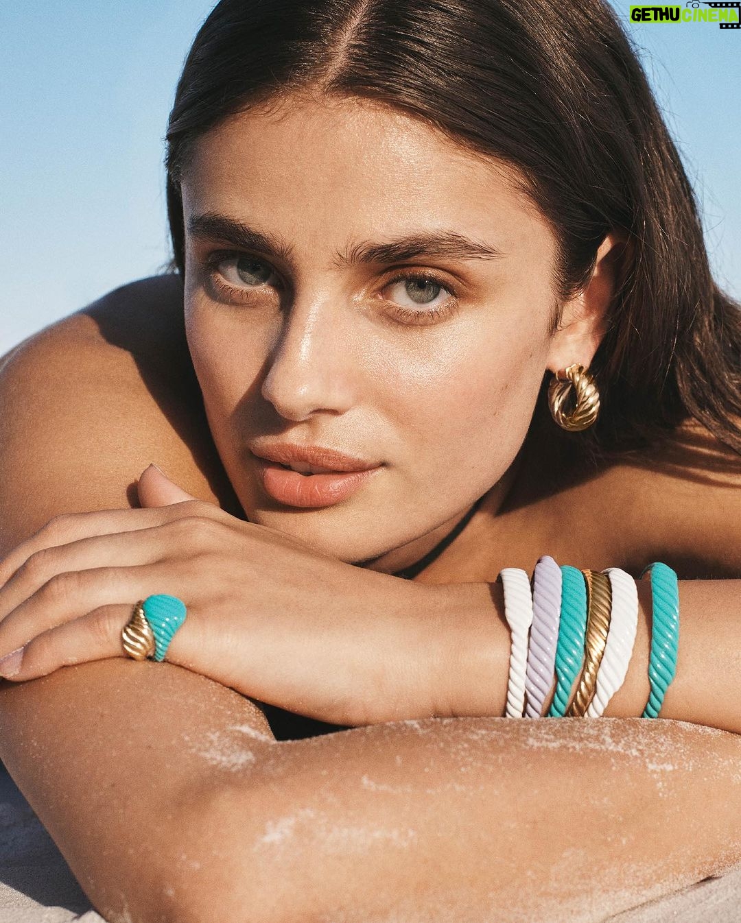 Taylor Hill Instagram - Summer in DY. @davidyurman #DavidYurman #DYSculptedCable