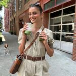 Taylor Hill Instagram - Drinking my greens 🥬 also why do dogs always photobomb me? I swear they’re everywhere 🤗