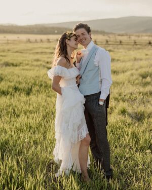 Taylor Hill Instagram - June 10th I got to married to the love of my life and my best friend in my hometown, it was a magical fairytale and my dream wedding ✨💜🤍 I want to say thank you to everyone who made it happen. My wedding planner Hannah Peterson of @table6productions knocked it out the park. Thank you Hannah for keeping everything together and making sure the day went smoothly. @cedarandpines and @ravenrosefilms you are such amazing and talented people. Without you, these images that I will cherish for the rest of my life, wouldn’t exist. Thank you for making our special day live on forever. The flowers were done by the insanely talented @theoliveandpoppy and I had a big floral vision that was brought to life in the most beautiful way, even better than I could’ve imagined. And thank you @thesouthernloom for lending me your beautiful rugs for the ceremony. I have many of your rugs in my home and I wanted to feel the most at home during the wedding as I could, so it only made sense to have your rugs be apart of this day. And thank you @etro @marcodevincenzo and @marcocacchione for making the dress of my dreams. You saw my vision and created something more beautiful than I ever could’ve imagined and this dress felt so me, especially since I wanted to get married barefoot because I believe it makes me feel grounded and I wanted to be connected to the earth that I’m from. So thank you for seeing me as clearly as you did. There are so many more people to thank and I’ll probably be posting way too much but I’m just so grateful for everything and all the hard work that went into this weekend. ✨🤍