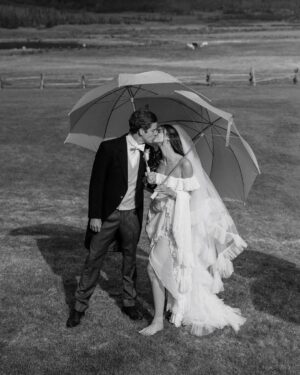 Taylor Hill Instagram - @taylor_hill and Daniel Fryer are married! The couple worked with Hanna Peterson of @table6productions to plan their wedding weekend, held at Devil’s Thumb Ranch in Colorado. “As much as I travel for work—I have literally been [going] non-stop since the age of 14—Colorado has always been my constant, my rock, my home, and my heart. That is until I met Danny. Danny makes me feel home wherever we are. I wanted to share this once-in-a-lifetime moment with all our loved ones in my constant, favorite place, Winter Park, Colorado,” shares the bride. Tap the link in our bio to see exclusive photos from the couple's Western-inspired wedding. Photos: @cedarandpines