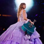 Taylor Swift Instagram - Really blows my mind that we have one last city on the US leg of The Eras Tour. Santa Clara this weekend was a partyyy, both crowds were so loud and rowdy. And I’ll never forget when @alanahaim @estehaim and @daniellehaim emerged wearing their gowns from the Bejeweled video 😂 Loved every second of those shows and can’t wait for LA. Playing six shows at Sofi Stadium lets goooooo. 💕 📷: @jeffkravitz @gettyimages