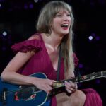 Taylor Swift Instagram - It was a Speak Now (my version) album release party at Arrowhead Stadium in Kansas City this weekend, full of surprises 😆 I got to premiere the video for ‘I Can See You’ on the big screen and hearing the crowd’s reaction to it is something I’ll never forget. THEN @joeyking @taylorlautner and @helloimpresleycash walked on stage (and there were even a few flips??) to say hi to everyone. I got to play Long Live with my incredible band (who are the ones playing on all my re-records too) and it was just so unfathomably special to me. Singing those words in a stadium full of people who helped me get my music back. Love you all 💜💜💜 See you very soon, Denver! 📷: @johnshearer @nandoleon_foto @gettyimages