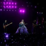 Taylor Swift Instagram - It was a Speak Now (my version) album release party at Arrowhead Stadium in Kansas City this weekend, full of surprises 😆 I got to premiere the video for ‘I Can See You’ on the big screen and hearing the crowd’s reaction to it is something I’ll never forget. THEN @joeyking @taylorlautner and @helloimpresleycash walked on stage (and there were even a few flips??) to say hi to everyone. I got to play Long Live with my incredible band (who are the ones playing on all my re-records too) and it was just so unfathomably special to me. Singing those words in a stadium full of people who helped me get my music back. Love you all 💜💜💜 See you very soon, Denver! 📷: @johnshearer @nandoleon_foto @gettyimages