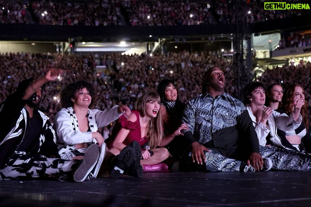 Taylor Swift Instagram - Last night in Jersey was π€―πππͺπβ¨π₯ !!! The way the whole stadium screamed when Ice literally popped up unannounced π- Getting to world premiere the Karma music video I directed with my dancers who were in it - Playing Getaway Car with Jack and hearing everyone shout the lyrics - I love you @icespice I love you @jackantonoff I love you all in that crazy crowd last night - canβt wait to get back out there tonight βΊοΈ π·: @kevinmazur / @gettyimages / @mattswen