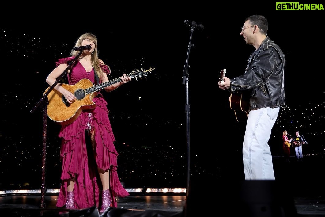 Taylor Swift Instagram - Last night in Jersey was π€―πππͺπβ¨π₯ !!! The way the whole stadium screamed when Ice literally popped up unannounced π- Getting to world premiere the Karma music video I directed with my dancers who were in it - Playing Getaway Car with Jack and hearing everyone shout the lyrics - I love you @icespice I love you @jackantonoff I love you all in that crazy crowd last night - canβt wait to get back out there tonight βΊοΈ π·: @kevinmazur / @gettyimages / @mattswen