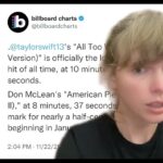 Taylor Swift Instagram – You guys sent a 10 minute song to number one for the first time in history honestly WTH
