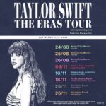 Taylor Swift Instagram - Really thrilled to tell you this!! Mexico, Argentina and Brazil: We are bringing The Eras Tour to you this year! Sweet angel princess @sabrinacarpenter will be joining us on all of the shows! Visit taylorswift.com/tour for more information on your registrations, pre-sales and on-sales.   LOTS more international dates to come soon, promise!