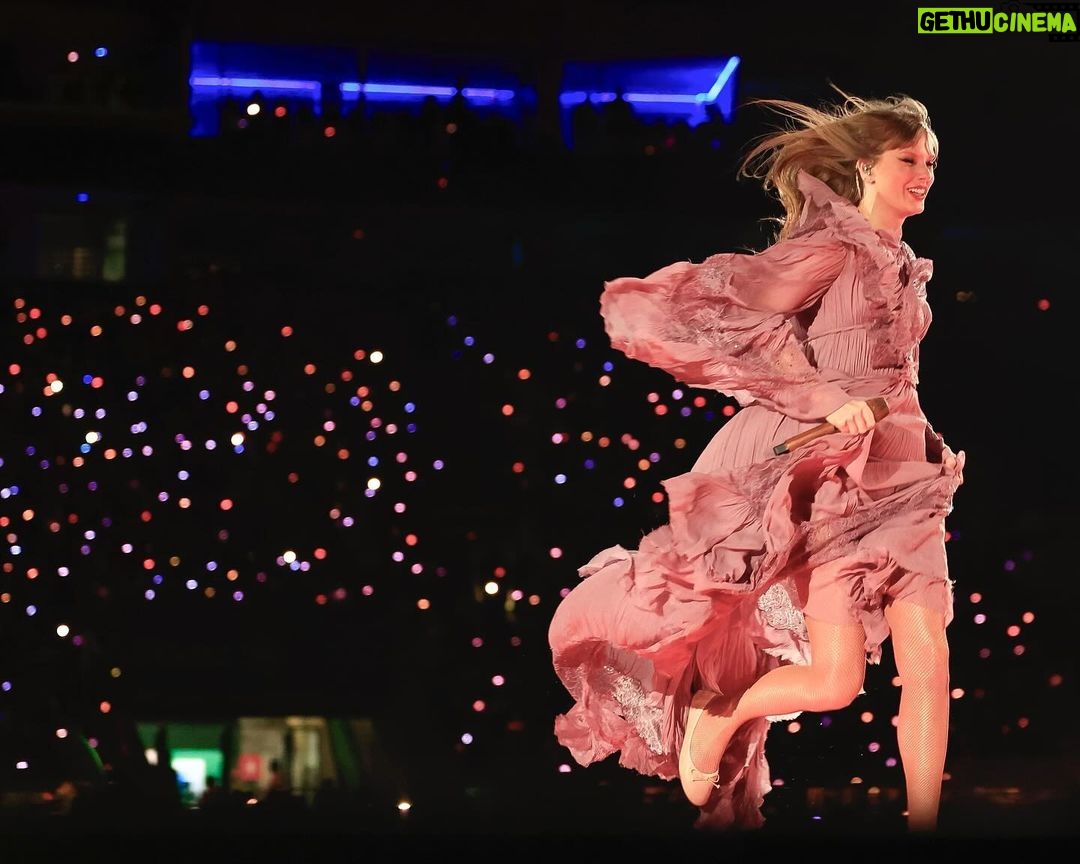 Taylor Swift Instagram - Bringing a tour to Brazil has been something I’ve dreamt of for years, and those fans blew my expectations away. We’ve officially wrapped up the 2023 Eras Tour and we got to end the year with 6 shows in Rio and São Paulo, with the most magical crowds. I’m so grateful to my touring family, my band, crew and dancers for everything they put into this show all year. To the people who came to see it, you are what made those stadiums feel so alive and electric and unforgettable for me. Really just feeling so proud and moved by what I got to be a part of. See you in 2024 🎤 🎸 🎹 ✨ 📷: @budamendes / @gettyimages