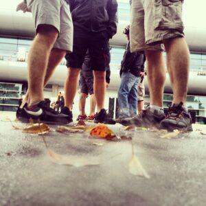 Ted Kravitz Instagram - Dry Ice, cameraman legs, Saturday morning Shanghai