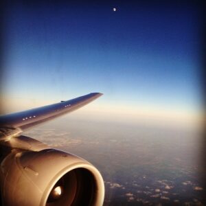 Ted Kravitz Instagram - Moon rising LHR - IAH