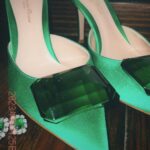 Tessa Brooks Instagram – today at @gianvitorossi 💚 Milan, Italy