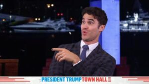 The Gregory Brothers Instagram - we un-cancelled The Cancelled Debate using the power and magic of @darrencriss 💫 ✨ - link in the biooooo to find out what we painstakingly made rhyme with “THEY HUG ME, THEY TOUCH ME” (which is a real thing that was said during a town hall)