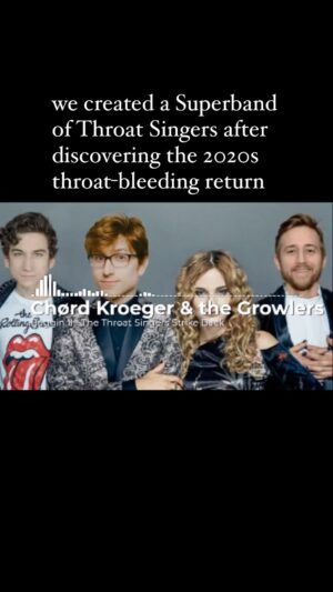 The Gregory Brothers Instagram - with @danielthrasher we discovered that Chad Kroeger has been training a NEW GENERATION of throat singers by playing them this gravel-gargling superband! all on the newest episode of @punchupthejam 🫡🫡🫡 - catch Daniel on tour this month!