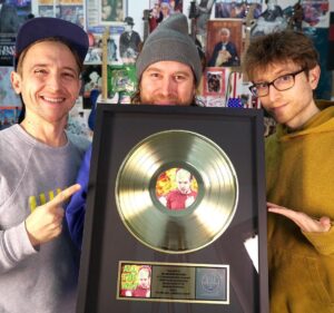 The Gregory Brothers Instagram - All The Way went gold! thanks to @jacksepticeye & everyone who helped on the track- @cardsmusic @doctormillice / danielson / @soulspazm_ - and to all the jacksepticeye fans & schmos for taking this track all the way to victorytown 🙏😭🚀 #alltheway #schmoyoho #jacksepticeye