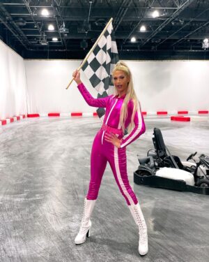 Tia Kofi Instagram - Start Your Engines 🏁
Had a brilliant time in my Mama Ru inspired look with @bluhydrangea_ @iamblackpeppa and @veronicaqween filming Game On for @bbccin at @chaos.karts! Vroom vroom!
#dragraceuk #dragrace #rpdr #childreninneed
