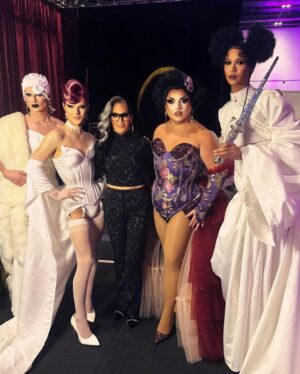 Tia Kofi Instagram - Drag Con UK Day One 👑
An incredible day I will always remember at @rupaulsdragcon! The new cast of Drag Race UK versus the World was officially announced. Swipe to see my reaction after the announcement 😇
Look by @mrmakonam 
Hair by @styledbyvodka 
Lightsaber by me rhinestoning for a week while watching Line of Duty on @bbciplayer 
#DragRace #DragRaceUK #ukvstheworld
