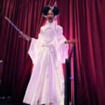 Tia Kofi Instagram - Drag Con UK Day One 👑 An incredible day I will always remember at @rupaulsdragcon! The new cast of Drag Race UK versus the World was officially announced. Swipe to see my reaction after the announcement 😇 Look by @mrmakonam Hair by @styledbyvodka Lightsaber by me rhinestoning for a week while watching Line of Duty on @bbciplayer #DragRace #DragRaceUK #ukvstheworld Tatooine