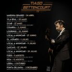 Tiago Bettencourt Instagram - Aqui estão as primeiras datas de concertos para este ano de celebração de 20 anos de carreira. Alguns concertos são com a minha querida banda com quem tenho espalhado amor e rock, noutros vou estar acompanhado por bandas filarmonicas de vários pontos do país. O primeiro concerto é já segunda-feira dia 24 de Abril na Marinha Grande e é o arranque deste projecto através do qual vou ter contacto directo com o papel social e educativo destas formações de músicos profissionais e amadores. Espero ver-vos pela estrada 🔥 Mais notícias brevemente... 📸@ferreirasebas
