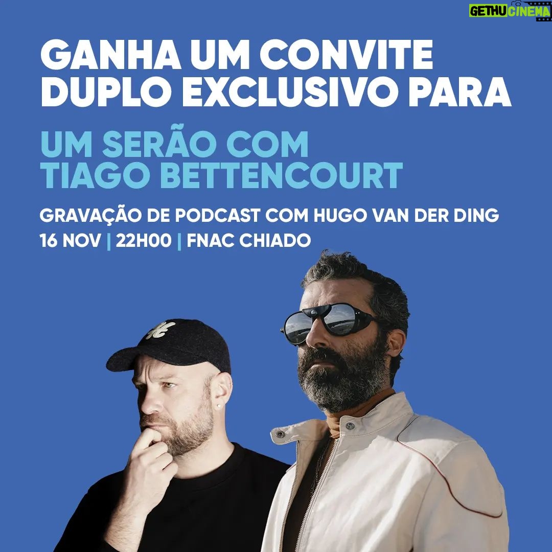 Tiago Bettencourt Instagram - És mega fã do Tiago Bettencourt e davas tudo para passar um serão com ele? A Cultura FNAC está a oferecer 10 convites duplos para "Um Serão com Tiago Bettencourt"! Vais assistir a um podcast, moderado por Hugo Van Der Ding, sobre o novo disco “Ao Vivo no Coliseu dos Recreios com orquestra Filarmónica do Centro” e os seus XX anos de carreira. O que tens de fazer para te habilitares a ganhar um acesso duplo para este evento exclusivo? Seguir @culturafnac, @sonymusicpt e @tiagobettencourt: Porque é aqui que a magia acontece! Comentar este post com uma frase: Solta a criatividade e mostra por que mereces passar uma noite diferente com Tiago Bettencourt e Hugo Van Der Ding. Bónus points se utilizares o título de alguma das músicas do novo disco! Taggar a pessoa sortuda: Quem vai ser o teu +1 nesta noite épica? As 10 frases mais originais vão receber um convite duplo e a oportunidade única de passar um serão com o Tiago Bettencourt e o Hugo Van Der Ding. Não fiques para trás! O passatempo termina dia 15 de novembro, às 23h59, por isso, corre e participa! #tiagobettencourt #nafnac #umseraocomtiagobettencourt#hugovanderding #fnactalks Fnac Portugal