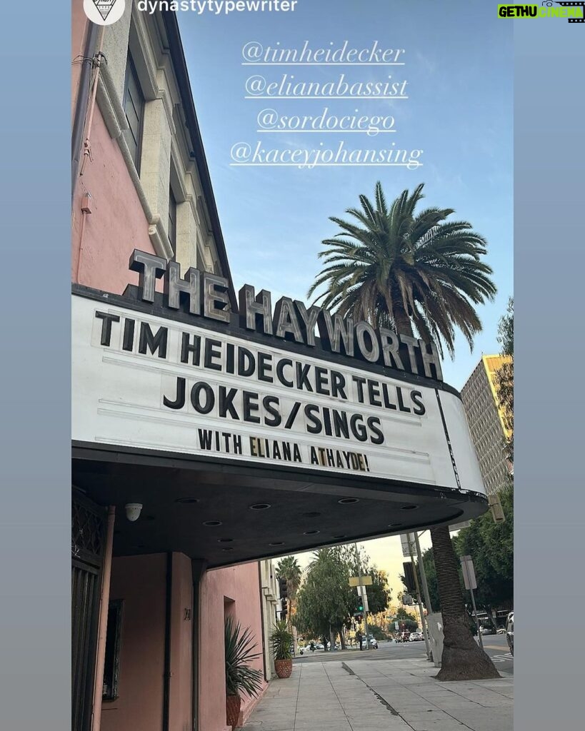 Tim Heidecker Instagram - Thank you @dynastytypewriter and everyone who packed the house to see me and my friends @sordociego @elianabassist and @kaceyjohansing / must do more ASAP! Dynasty Typewriter