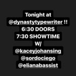Tim Heidecker Instagram – See you tonight @dynastytypewriter !!!