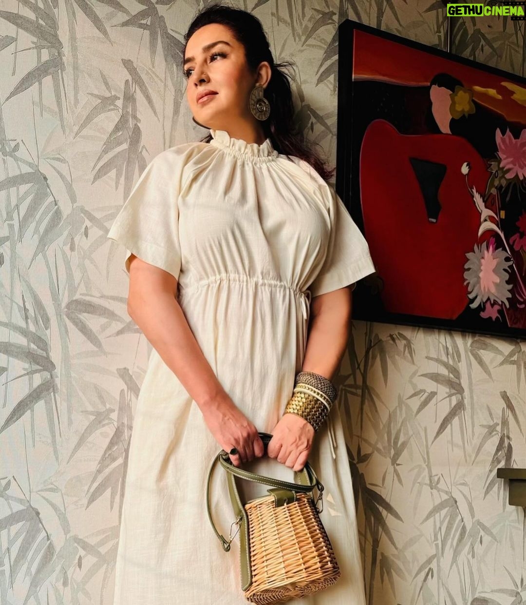 Tisca Chopra Instagram - Felt cute .. In my perennial go-tos Dress: @stylemati Earrings @curatedcuriosities_ Stack @sachdeva.ritika Shades @chanelofficial Sandals @gucci Bag @zara #ootd #everyday #casual #comfy #chic #cool #tropical #boho