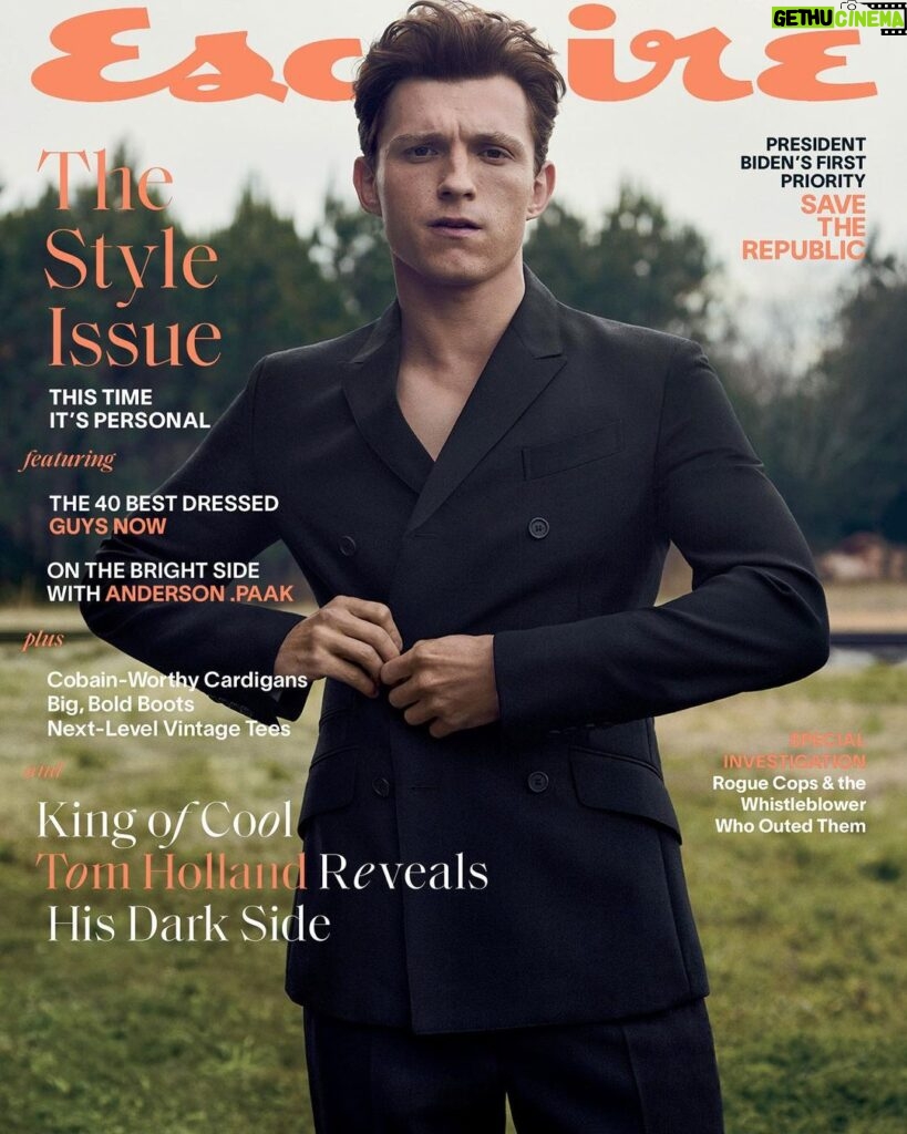 Tom Holland Instagram - Okay @esquire I see you. Swipe for pure glam!