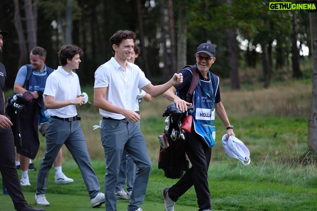 Tom Holland Instagram - A family affair and smiles all round. Thank you @bmwpga for having us and thank you @jonrahm for showing us the way.