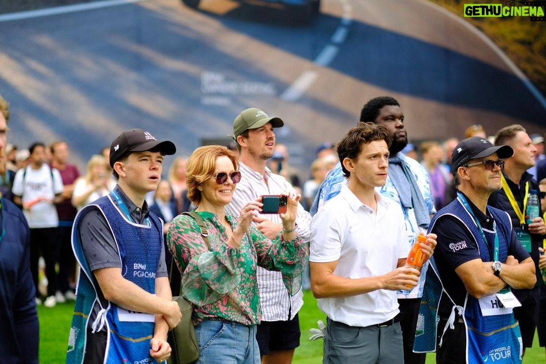Tom Holland Instagram - A family affair and smiles all round. Thank you @bmwpga for having us and thank you @jonrahm for showing us the way.