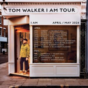 Tom Walker Instagram - I am so excited to announce that I am releasing my BRAND NEW ALBUM "I AM" & going on my BIGGEST UK & IRELAND TOUR in 2024!!
You can pre-order an exclusive copy of the album now from the link my bio which also gives you early access to the presale on Wednesday before they go on general sale on Friday 10th Nov. 
Also, if you pre-order I AM now you can have your name written in the CD's booklet or you can also dedicate it to your loved ones. Go pre-order now!
Sorry my voice is pretty horse today after last night's gig 😅