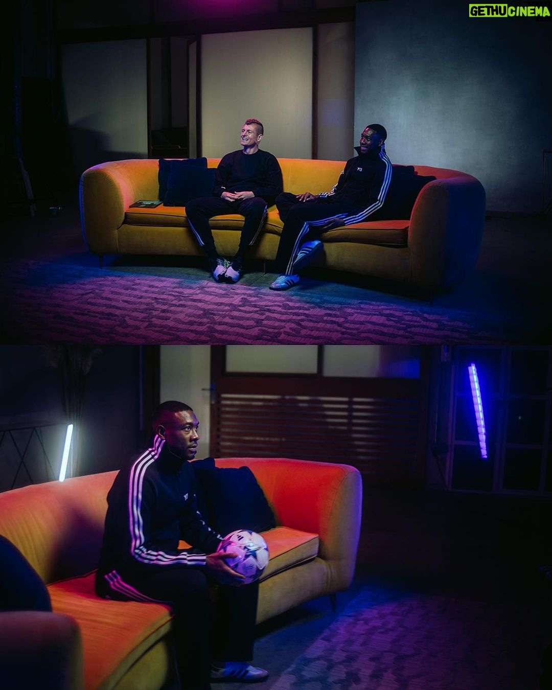Toni Kroos Instagram - B E H I N D T H E S C E N E S Good Vibes only beim Shoot mit @toni.kr8s und @davidalaba in Madrid. Mehr Content findet ihr übrigens auf unserem YouTube und TikTok Channel 🤫 Madrid, Spain