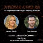 Tony Horton Instagram - Just a heads up that we're only FOUR days away from diving deep into the world of strength training for those rocking the 50s and beyond! 🎉⁣ ⁣ I'm beyond excited to chat with the one and only Jennie Garth about her fitness journey, and trust me, it's a conversation you won't want to miss.⁣ ⁣ Save the date: Tuesday, October 10th at 5pmPT/8pmET! 🕔⁣ ⁣ Set those reminders and let’s gear up! 🔥 Sign up in LINK IN BIO