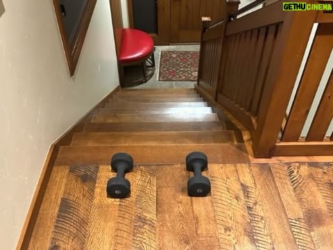 Tony Horton Instagram - I’m in Jackson Hole right now, and last night I didn’t go out and ski, so the guilt about not skiing, and not doing a workout instead was mounting. 😣 I’m no different than many of you when I say the mental gymnastics about choosing exercise or blowing it off went on for hours. Ugh! But a tiny voice said, “Who are you with it, and who would you be without it?” Decision made. I grabbed a couple of 15 pound dumbbells and started alternating climbing and sprinting two sets of stairs two stairs at a time until I hit 500 calories. Movement of any kind always wins out over doing nothing. Who’s with me? TH #TonyHorton #P90X #Powerof4 #FitnessMotivation #FitnessGoals #NewYearGoals #Fitness #JacksonHole #Motivation