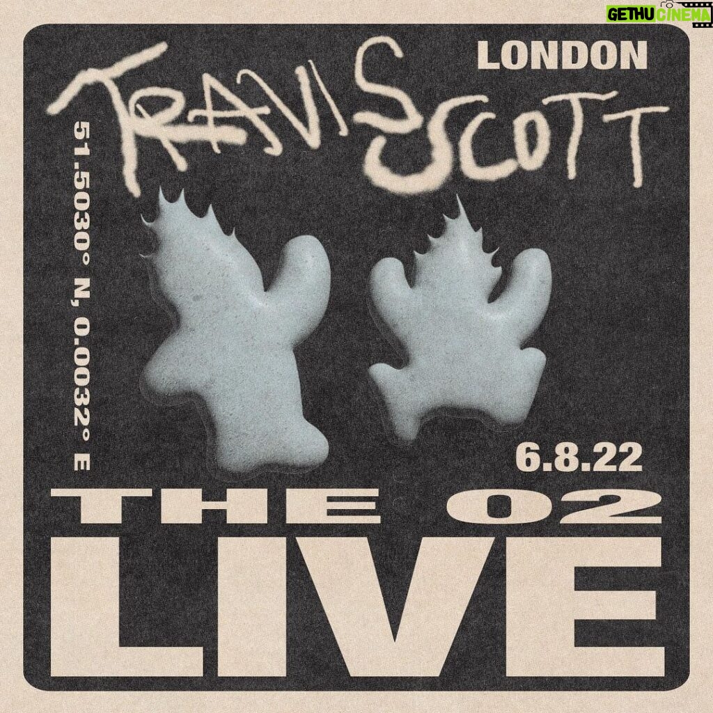 Travis Scott Instagram - Been in the studio for a while time to take it to bigger speaker see u soon London August 6 O2 Priority Presale:                       9am BST / 1am PT Wednesday 29 June General On Sale:                            9am BST / 1am PT Friday 1 July travisscott.com