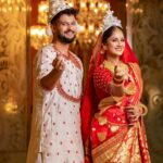 Trina Saha Instagram - Love and laughter at our wedding venue. @baro_kuthi_rajbari Brand Faces : @neel_bhattacharya @trinasaha21 Photography: @sayantan_dutta_photography Agency : Team Soumojit Adak Book Now 📞 098363 67737 Location 📍 https://g.co/kgs/aAK9YQ #BaroKuthiRajbari #MajesticUnion #TimelessElegance #RoyalWeddings #OpulentVenues #HistoricCharm #LoveInLuxury