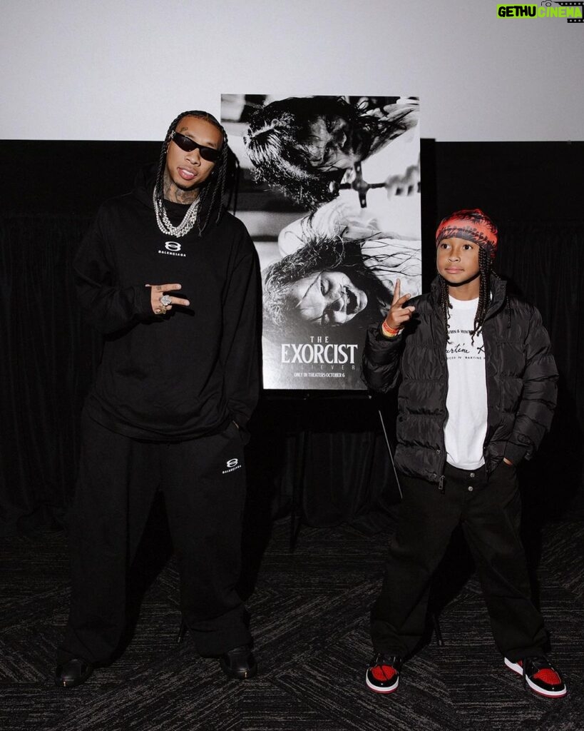 Tyga Instagram - Thank you @universalpictures for the private screening of @theexorcistbeliever in theaters tomorrow 💀 #theexorcistbeliever #universalpictures #sponsored
