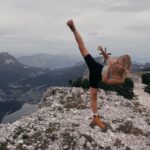 Valerie Huber Instagram - The obligatory on the edge mountain top kick pic 😂⛰️