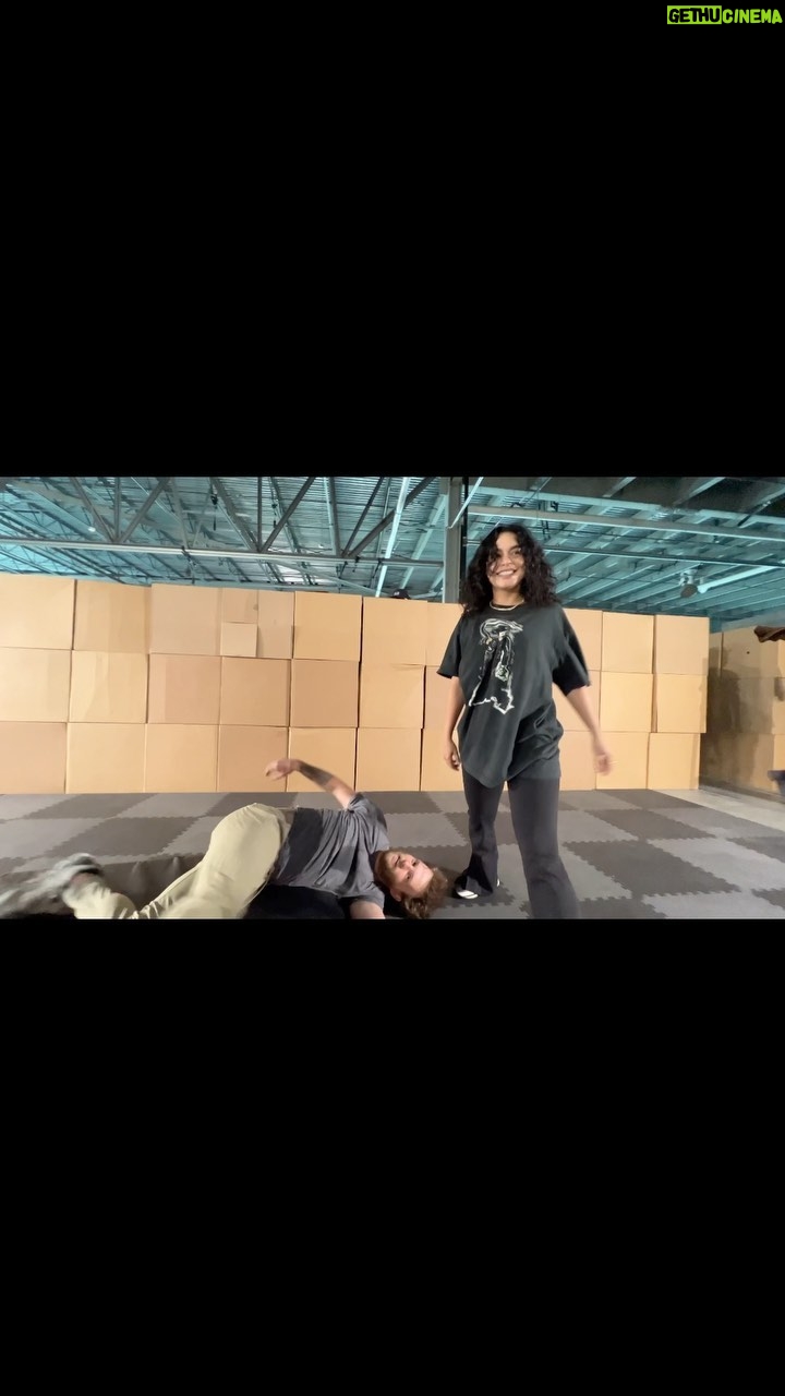 Vanessa Hudgens Instagram - BAHAHAHAHA I had to πππ in honor of summer slam hereβs a video of me feelin myself at a lil stunt sesh - in an undertaker shirt of course π