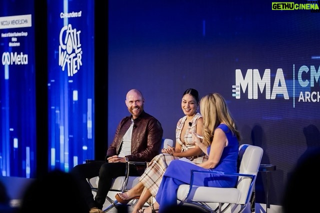 Vanessa Hudgens Instagram - Strong start to the week! 🤯. Such an honor to be the opening keynote speaker at this years MMA Global conference infront of some of the worlds best CEO’s & CMO’s w/ my dear friend & Biz partner @vanessahudgens - shout out to the brilliant @nicolamen from @meta for moderating. #caliwater #makingmoves Meritage Resort at Napa