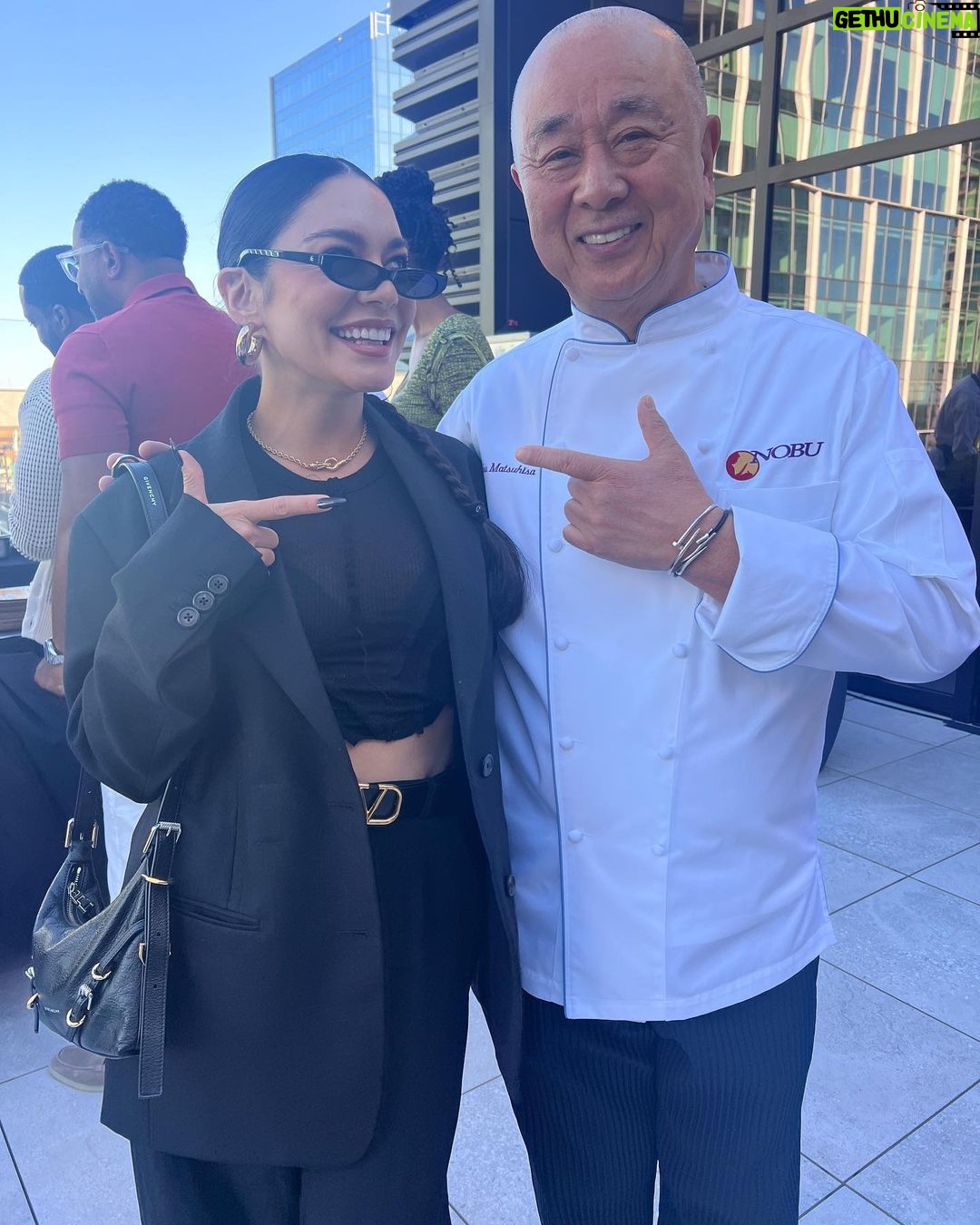 Vanessa Hudgens Instagram - An evening with @therealnobu himself. Can u tell Iām such a fan?! I even broke out my new neon shoes šš¤£