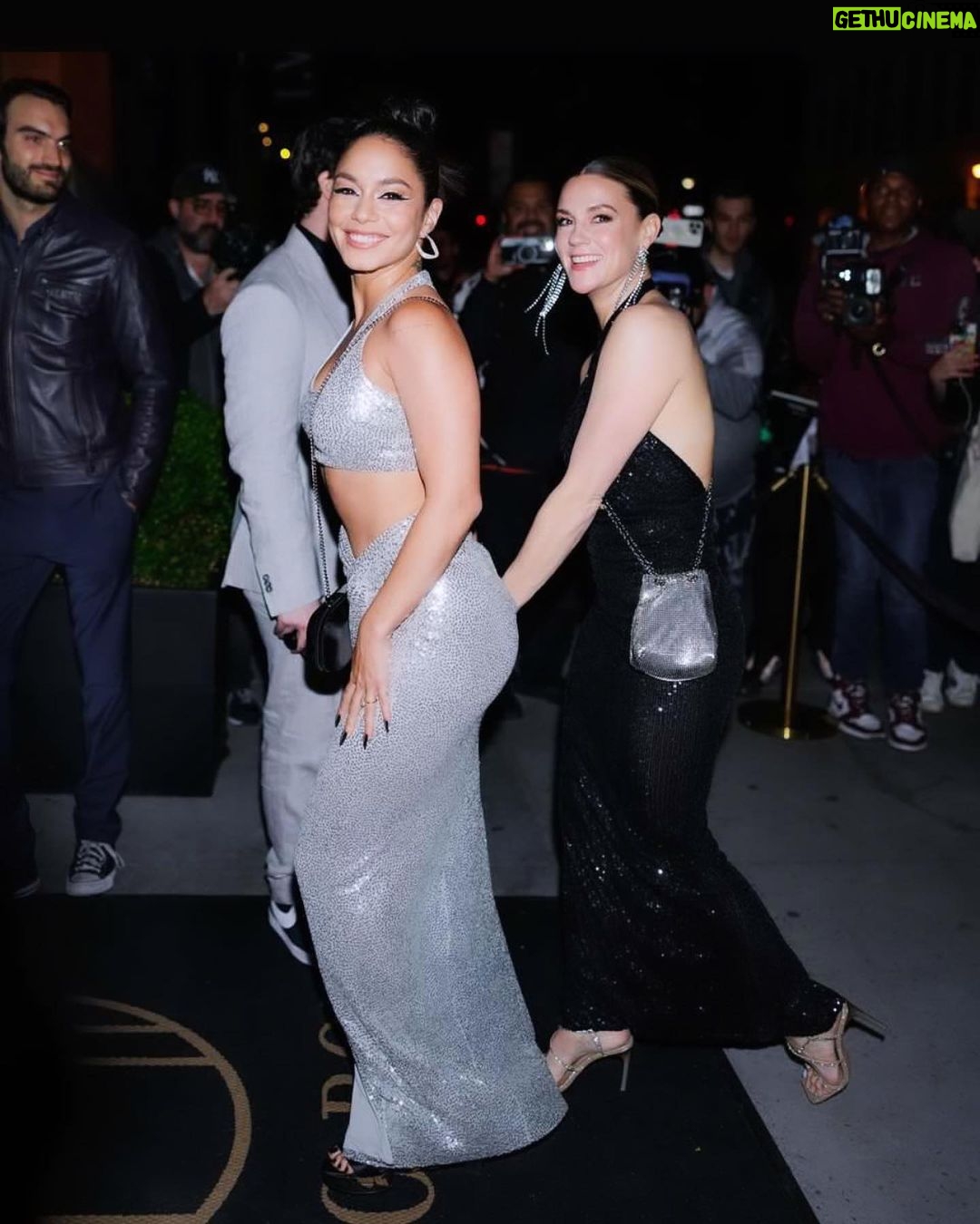 Vanessa Hudgens Instagram - Rhinestones, after parties and my best friend. Win win win.