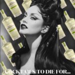 Vanessa Hudgens Instagram - Costumes & Cocktails with @vanessahudgens 🎃🍹👻Original portrait by @franzszony 🖤 the black widow #margaliciousmargarita #halloween #wildlydignified #readytosip