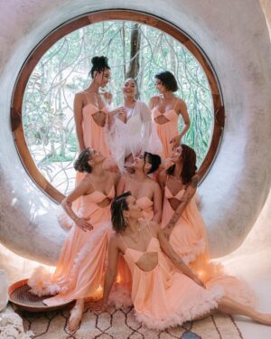 Vanessa Hudgens Instagram - @VanessaHudgens and Cole Tucker (@cotuck) are married! The couple landed on the Azulik City of Arts in Tulum, Mexico for the location. “I knew that it was our place,” she says. “I felt like I was transported to some kind of utopia, unlike anything I had ever been to before. It was whimsical and magical, and I just fell in love.”

Tap the link in bio to see exclusive photos from their wedding in the heart of the Mayan jungle. Photo: @_citizenofearth