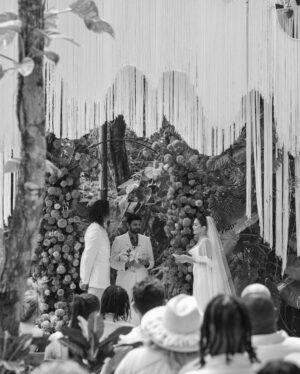 Vanessa Hudgens Instagram - @VanessaHudgens and Cole Tucker (@cotuck) are married! The couple landed on the Azulik City of Arts in Tulum, Mexico for the location. “I knew that it was our place,” she says. “I felt like I was transported to some kind of utopia, unlike anything I had ever been to before. It was whimsical and magical, and I just fell in love.”

Tap the link in bio to see exclusive photos from their wedding in the heart of the Mayan jungle. Photo: @_citizenofearth