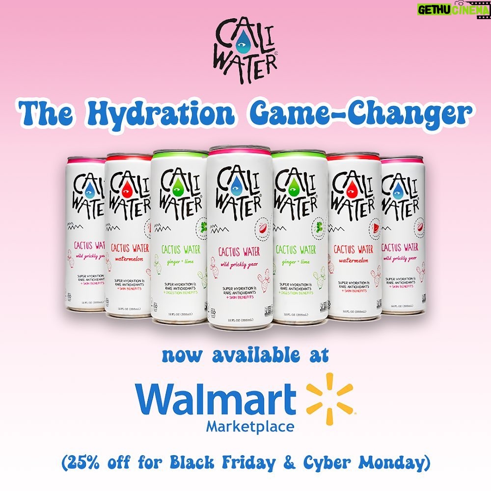 Vanessa Hudgens Instagram - CALIWATER x WALMART!!! Order now on Walmart Marketplace & enjoy 25% off 🌵💦 (Link in bio).